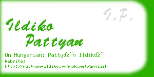 ildiko pattyan business card